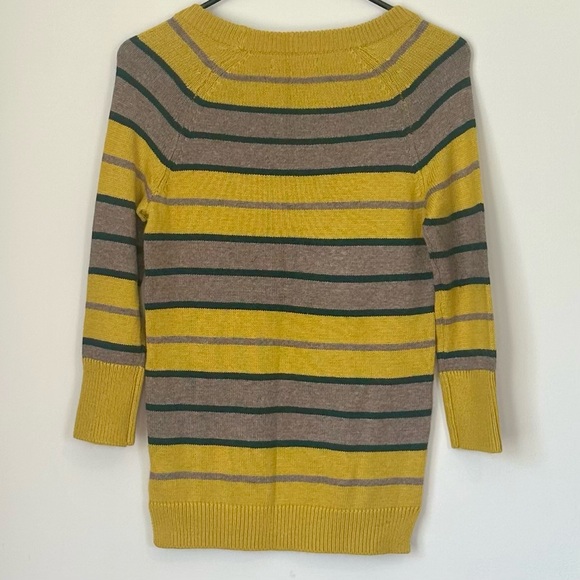 NWT Hive & Honey Yellow and Brown Striped Crew Neck Sweater - Size: XS - Picture 6 of 6